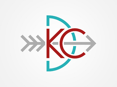 KC Arrow chiefs football icon kansas city line art logo minimalism simple sports