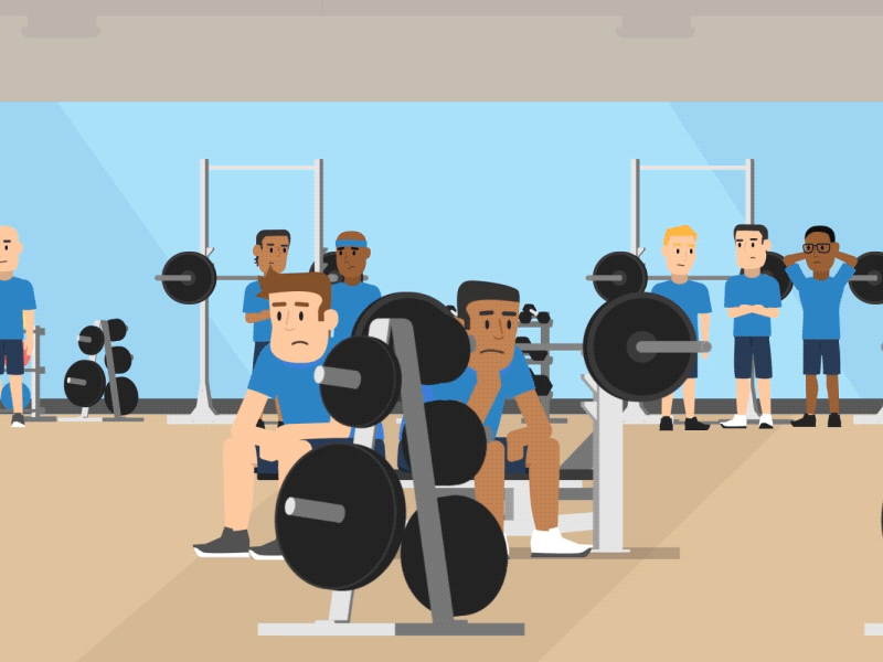 Weight room disorder animation character problem weight room