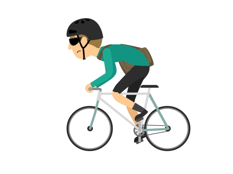 Bike Messenger animation bicycle bike character design illustration loop messenger rider