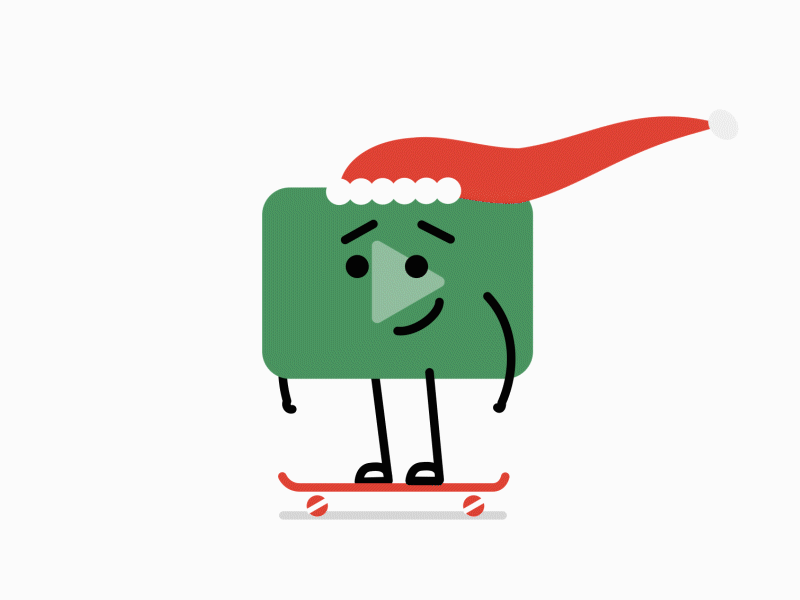 Santa Skateboard animation character illustration