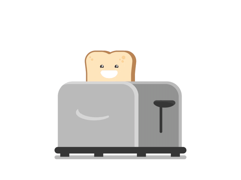 Toast animation breakfast character cooking design illustration jam jelly toast toaster