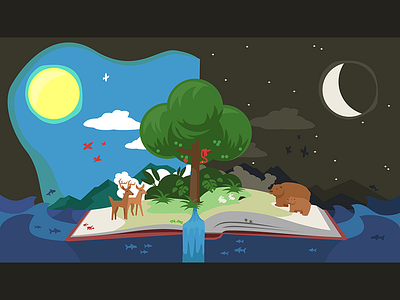 Genesis - A book of beginings animal bible design genesis illustration nature vector