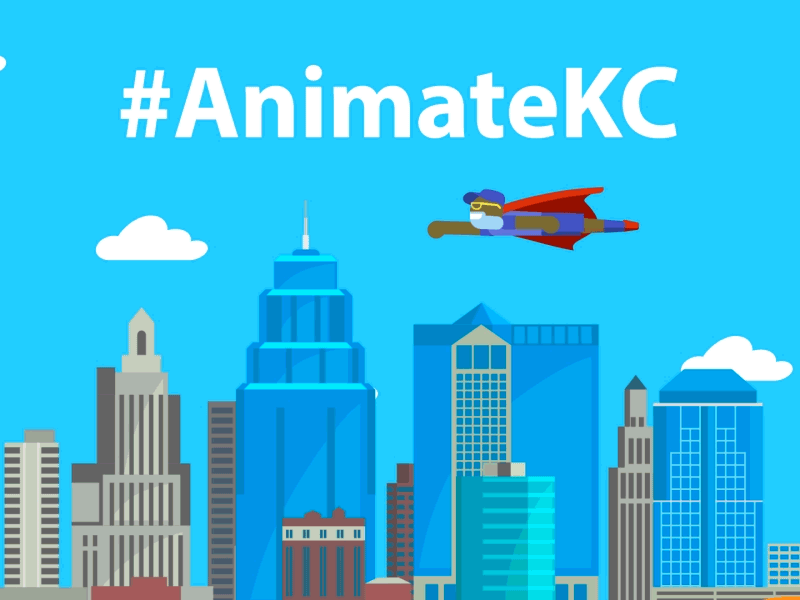 KC Superman #AnimateKC animatekc animation cape character hero illustration kansascity kcsuperman skyline superman