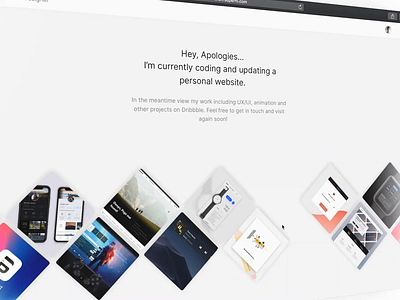 Personal Site - Maintenance Page animation coding css design designer grid html maintenance page marquee minimal motion design portfolio portfolio page portfolio website ui ux uxui web web design website