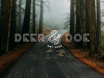 Deer & Doe Typography brand identity branding branding and identity deer design doe forest logo nature outlined retro typography typography logo vector vintage vintage design vintage font vintage logo vintage logo design woods