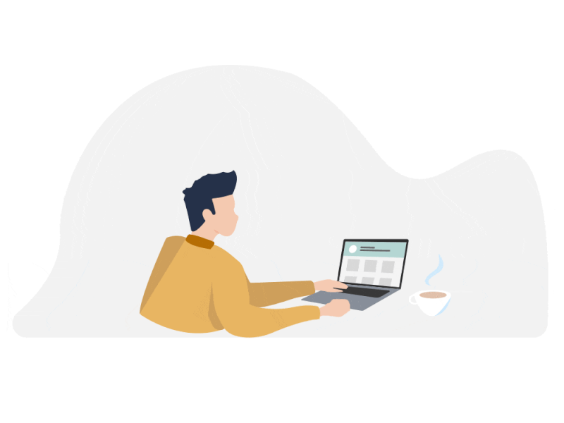 Working On It. animation design gif illustration minimal portfolio ux vector web website