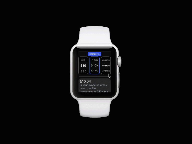 Daily UI 004 Calculator - Investment Calculator app apple watch calculator calculator app calculator ui daily ui dailyui design finance finances financial financial app fintech investing investment smartwatch ui ux uxui watchos