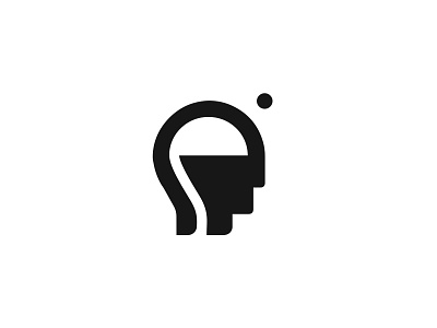 Design Thoughts Logomark black and white brain brainstorm brainstorming brand brand design brand identity branding design icon logo logomark mindful minimal negative space negative space logo thinking thought thoughts vector