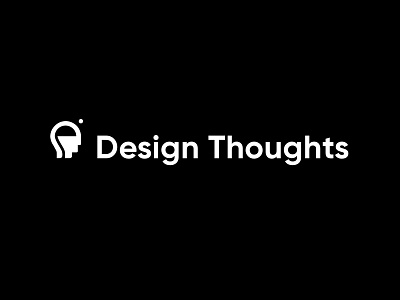 Design Thoughts Logomark with Type brainstorm brand design brand identity branding design icon logo logomark mindfulness minimal minimalist logo sans serif thinking thoughts typography vector