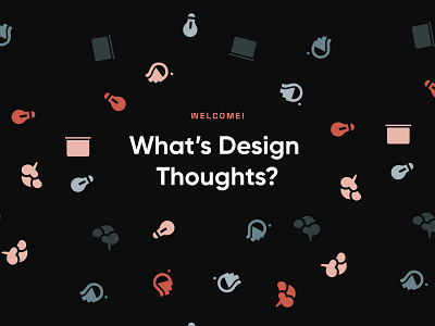 Design Thoughts Confetti Pattern background design brand design brand identity branding confetti design icon minimal pattern pattern design patterns simple thinking thoughts typography vector