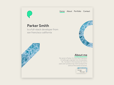 Parker Smith fullpage landing page parker smith. ui ux