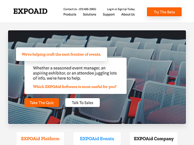 EXPOAid Page Concept design identity typography ui