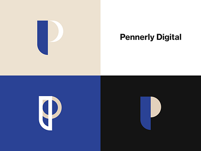 Pennerly Digital Exploration branding design identity logo logo design mark p mark typography vector