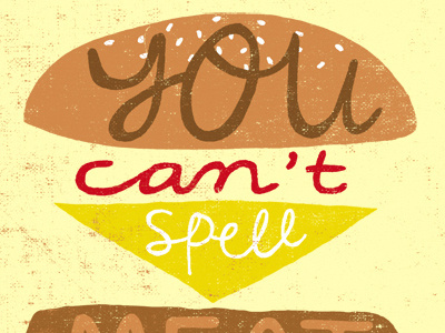 Burger illustration typography