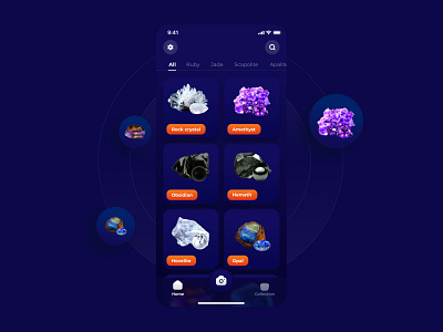 Concept Identifier minerals app inspiration interface minimal mobile ui