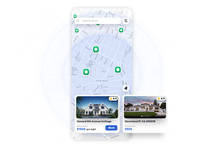 RentMap Concept card inspiration interface minimal ui