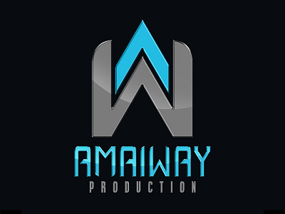 Amaiway Logo amaiway blue grey logo production sharp silver way
