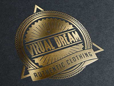 Logo for Vizual Dream blazon circle dream gold logo triangle visual