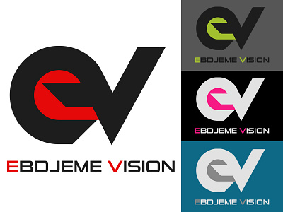 Logo for EBDJEME VISION (Film-Maker) blue film maker grey logo luxury pink red video vision visualarts wg wgmg