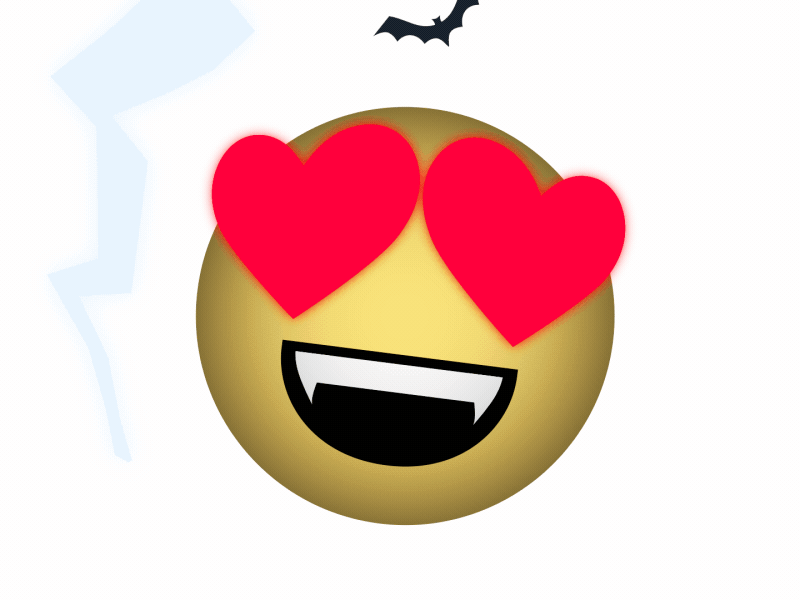 Evil Heart Eyes 3d animation emoji faux 3d halloween logo mograph motion