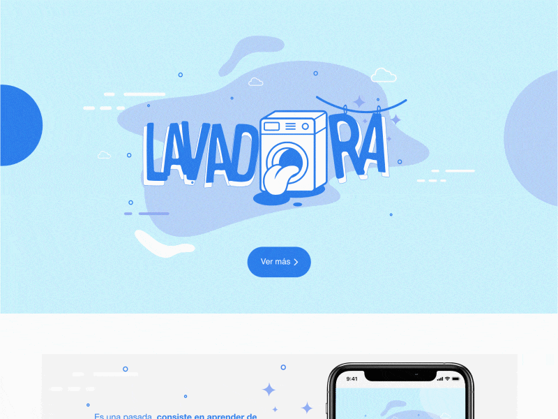 Landing "LAVADORA" app design logo typography ux web