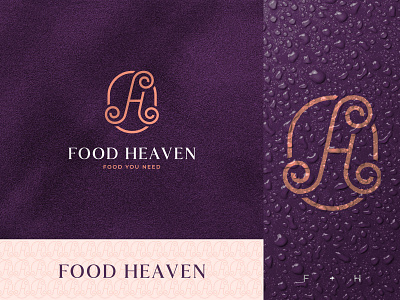 Food Heaven art branding design designyeyan dribbble fhlogo foodheavenlogo foodlogos logo logodesign logos minimalism minimalist myanmarlogo