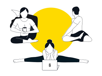 Yoga Poses Illustration