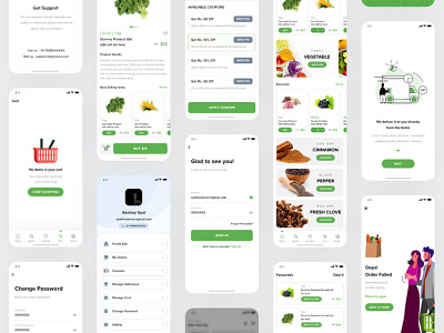 Bigrocery UI Kit app app ui app ui kit daily design designer ecommerce ecommerce design green grocery grocery app market marketplace shopping store ui ui design ui kit ui ux