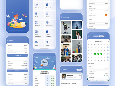 School ERP UI Kit - Freebie app ui design designer education erp erp software iphone learning online product product details school screen ui ui design ui ux ux video call