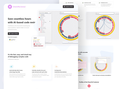 IntelliReviewer business clean coding corporate design designer homepage landing page minimal pink portfolio startup typography ui ui design ui ux ux web website
