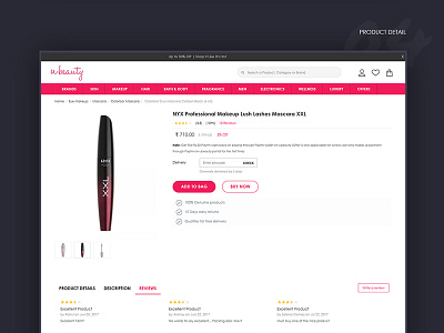 Ubeauty Product Details design ecommerce product product details ubeauty ui ui design ui ux ux web design