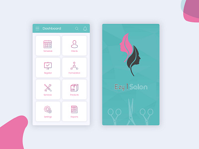 Ezy1salon App Ui app ui design hair salon hair ui logo product product details redesign salon salon app salon ui ui ui design ui ux ux web design