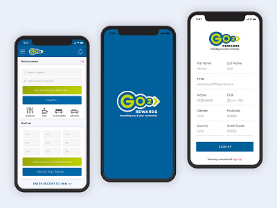Go2 Rewards App UI app ui car app car booking coffee coffee app food food and drink food app hotel iphone petrol petroleum product tea bag tea cup ui ui design ui ux ux