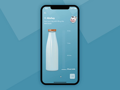 Fill your Milk Bottle bottle donwload free psd freebie freelance gif gif animated icons illustration interaction interaction design interactive interface milk navigation tab bar ui design ui ux user