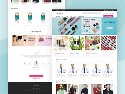 Doctor & Cosmetic Product landing page exploration beauty beauty product cosmetic landing design landing page design ui uiux ux web web design website
