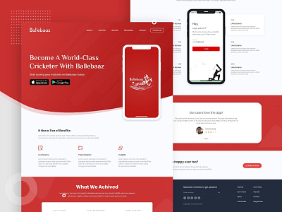 Ballebaaz clean design clean ui designer desktop homepage landing design landing page ui design ui designer webdesign website website concept website design