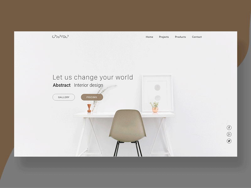 Prototype interior design design interior ui ux website