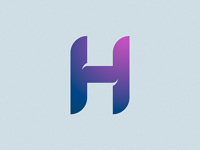 Logo H blue brand h logo logodesign