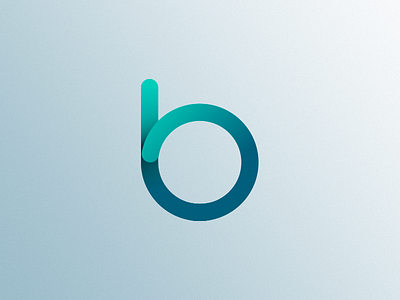 b Letter icon app beep blue green logo logodesign message