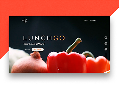 Lunch Go design food ui ux web