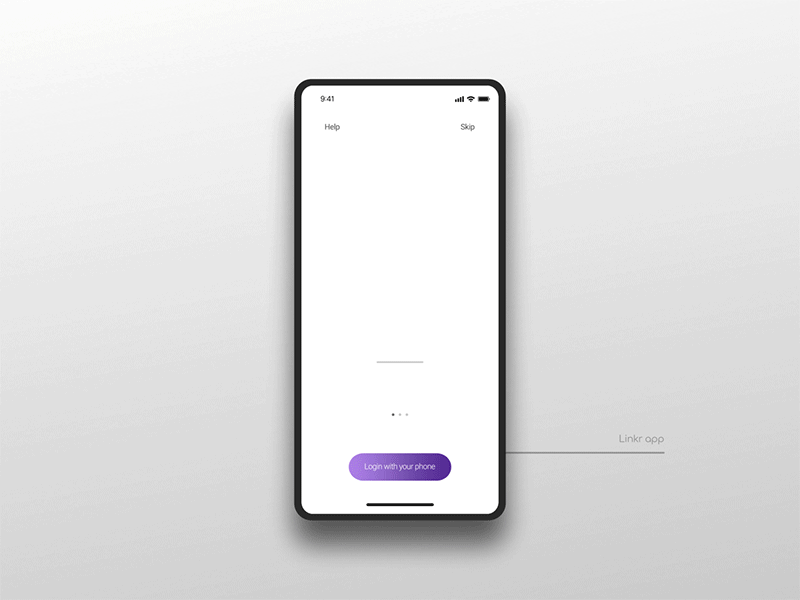 Onboarding Linkr app contacts iosapp motion motionui onboarding
