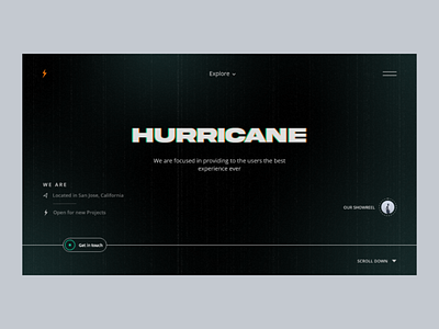 HURRICANE - Website Concept app branding brutalism creative design typography ui ux website