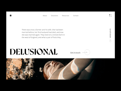 DELUSIONAL - Website Concept adobe xd app branding brutalism creative design modern typography ui ux webdesign website