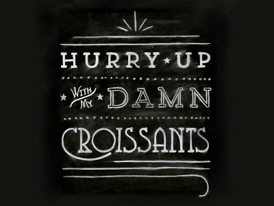 In a French-Ass Restaurant chalkboard hand drawn kanye west lettering music