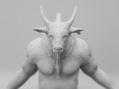 Bull of Minos 3d aesthetic after effects animation art cinema 4d clean color composition creative design illustration motiongraphics photoshop zbrush