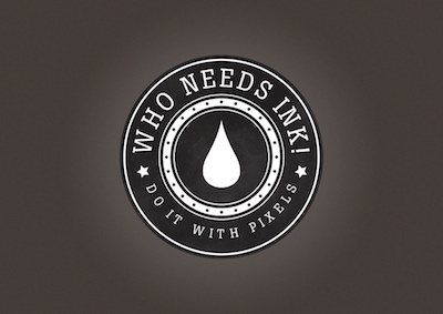 who needs ink! logo - round 1 illustrator logo round