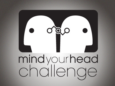 Mind Your Head brain challenge head illustrator logo vector