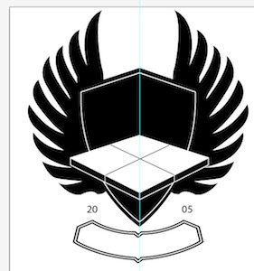 Artwork illustrator logo shield wings