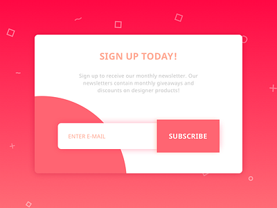 Subscribe - Newsletter Subscription colours design newsletter overlay pop up subscribe ui