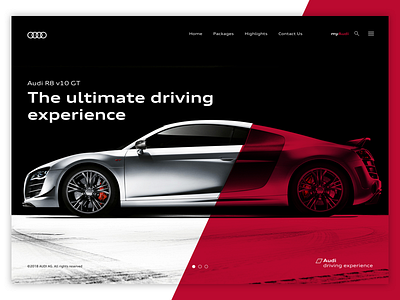 Audi Driving Experience Concept audi cars clean colours design home page landing page modern ui website